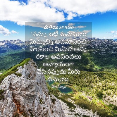 Picture 04 - మత్తయి 5:11 TELIRV - “నన్ను బట్టి - Bible Verse Picture
