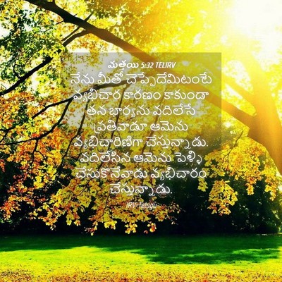Picture 04 - మత్తయి 5:32 TELIRV - నేను మీతో - Bible Verse Picture