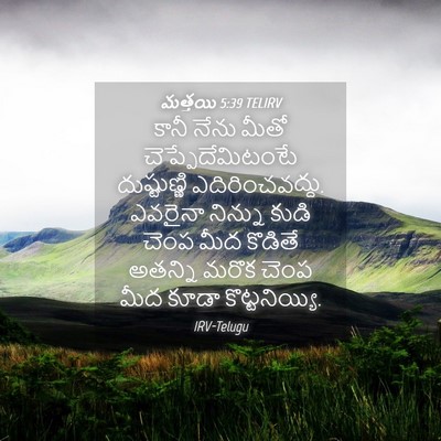 Picture 04 - మత్తయి 5:39 TELIRV - కానీ నేను మీతో - Bible Verse Picture