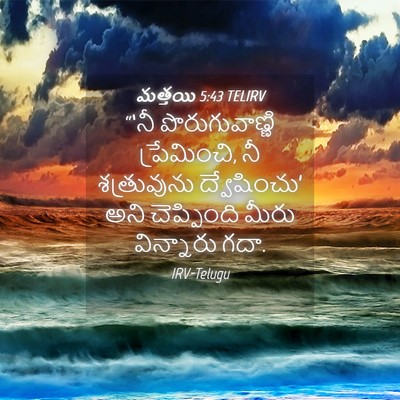 Picture 04 - మత్తయి 5:43 TELIRV - “‘నీ పొరుగువాణ్ణి - Bible Verse Picture