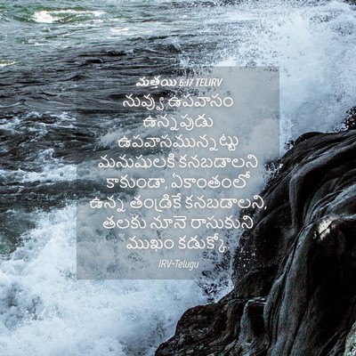 Picture 04 - మత్తయి 6:17 TELIRV - నువ్వు ఉపవాసం - Bible Verse Picture