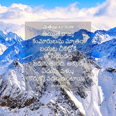 Picture 04 - మత్తయి 8:12 TELIRV - అయితే రాజ్య - Bible Verse Picture
