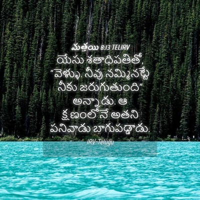 Picture 04 - మత్తయి 8:13 TELIRV - యేసు శతాధిపతితో, - Bible Verse Picture