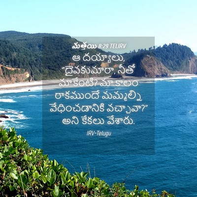 Picture 04 - మత్తయి 8:29 TELIRV - ఆ దయ్యాలు, - Bible Verse Picture