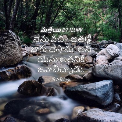 Picture 04 - మత్తయి 8:7 TELIRV - “నేను వచ్చి - Bible Verse Picture