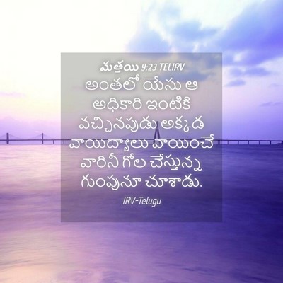 Picture 04 - మత్తయి 9:23 TELIRV - అంతలో యేసు ఆ - Bible Verse Picture