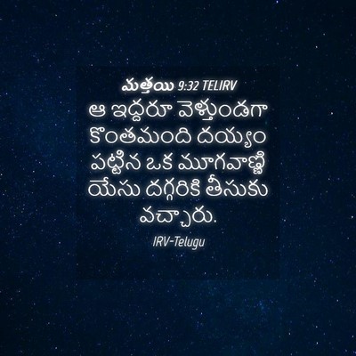 Picture 04 - మత్తయి 9:32 TELIRV - ఆ ఇద్దరూ - Bible Verse Picture
