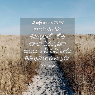 Picture 04 - మత్తయి 9:37 TELIRV - ఆయన తన శిష్యులతో, - Bible Verse Picture