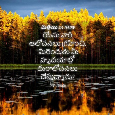 Picture 04 - మత్తయి 9:4 TELIRV - యేసు వారి ఆలోచనలు - Bible Verse Picture