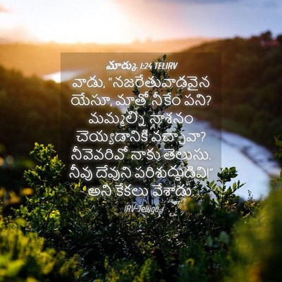 Picture 04 - మార్కు 1:24 TELIRV - వాడు, - Bible Verse Picture