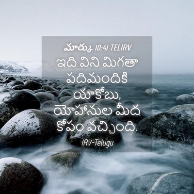 Picture 04 - మార్కు 10:41 TELIRV - ఇది విని మిగతా - Bible Verse Picture