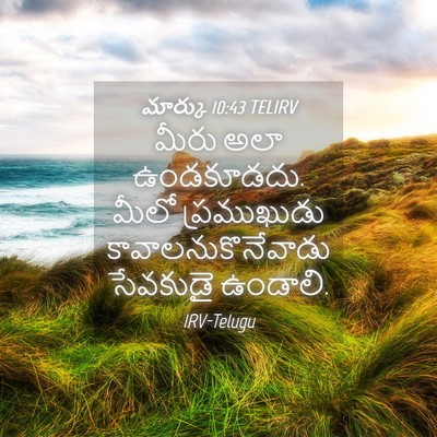 Picture 04 - మార్కు 10:43 TELIRV - మీరు అలా ఉండకూడదు. - Bible Verse Picture