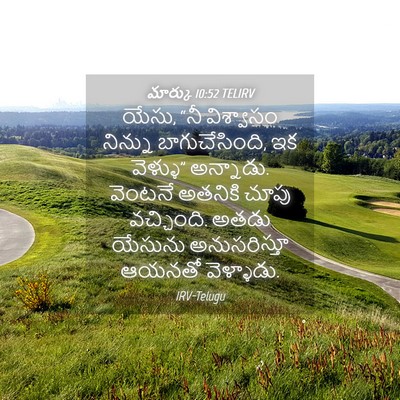 Picture 04 - మార్కు 10:52 TELIRV - యేసు, “నీ విశ్వాసం - Bible Verse Picture