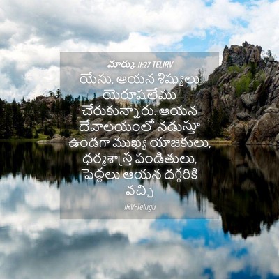 Picture 04 - మార్కు 11:27 TELIRV - యేసు, ఆయన శిష్యులు - Bible Verse Picture