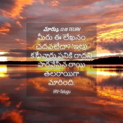 Picture 04 - మార్కు 12:10 TELIRV - మీరు ఈ లేఖనం - Bible Verse Picture
