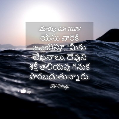 Picture 04 - మార్కు 12:24 TELIRV - యేసు వారికి - Bible Verse Picture