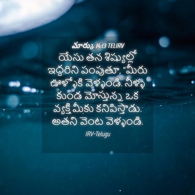 Picture 04 - మార్కు 14:13 TELIRV - యేసు తన - Bible Verse Picture