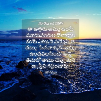 Picture 04 - మార్కు 14:5 TELIRV - ఈ అత్తరు అమ్మి - Bible Verse Picture