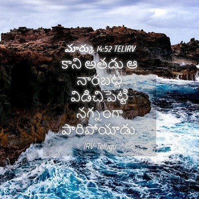 Picture 04 - మార్కు 14:52 TELIRV - కాని అతడు ఆ - Bible Verse Picture