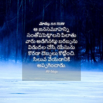 Picture 04 - మార్కు 15:15 TELIRV - ఆ జనసమూహన్ని - Bible Verse Picture