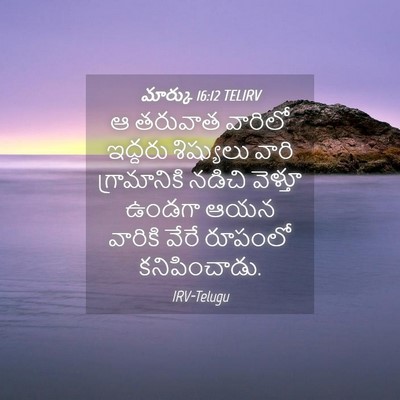 Picture 04 - మార్కు 16:12 TELIRV - ఆ తరువాత వారిలో - Bible Verse Picture