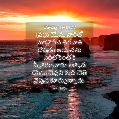 Picture 04 - మార్కు 16:19 TELIRV - ప్రభు యేసు వారితో - Bible Verse Picture