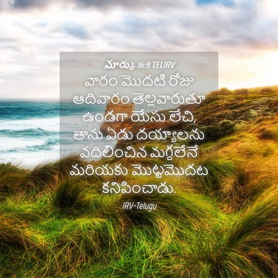 Picture 04 - మార్కు 16:9 TELIRV - వారం మొదటి రోజు - Bible Verse Picture