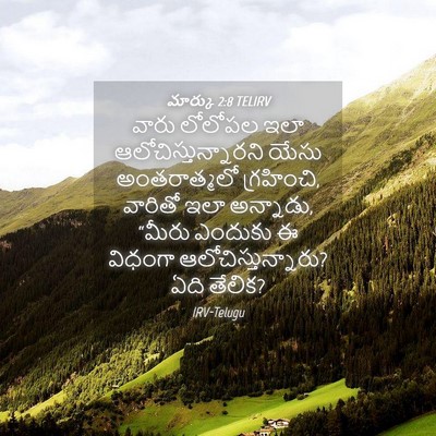 Picture 04 - మార్కు 2:8 TELIRV - వారు లోలోపల ఇలా - Bible Verse Picture