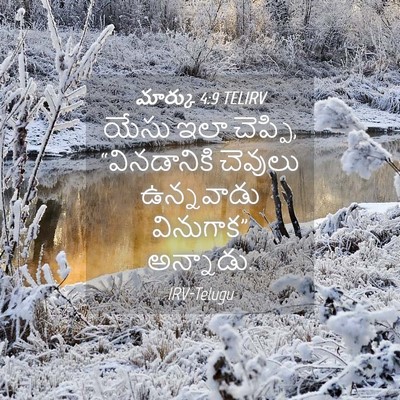 Picture 04 - మార్కు 4:9 TELIRV - యేసు ఇలా చెప్పి, - Bible Verse Picture
