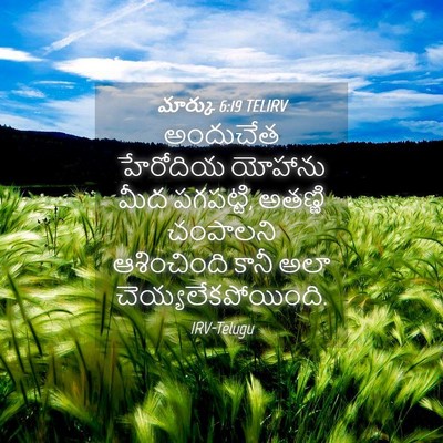 Picture 04 - మార్కు 6:19 TELIRV - అందుచేత హేరోదియ - Bible Verse Picture