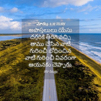 Picture 04 - మార్కు 6:30 TELIRV - అపొస్తలులు యేసు - Bible Verse Picture