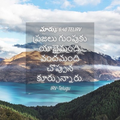 Picture 04 - మార్కు 6:40 TELIRV - ప్రజలు గుంపుకు - Bible Verse Picture
