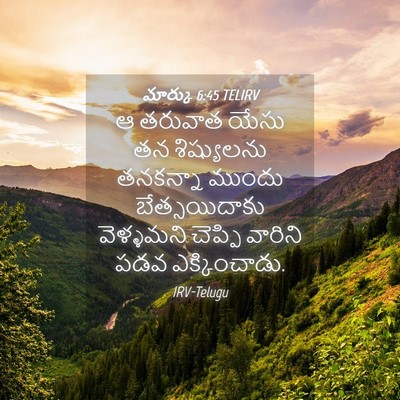 Picture 04 - మార్కు 6:45 TELIRV - ఆ తరువాత యేసు తన - Bible Verse Picture