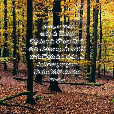 Picture 04 - మార్కు 6:5 TELIRV - అక్కడ యేసు - Bible Verse Picture