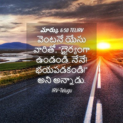 Picture 04 - మార్కు 6:50 TELIRV - వెంటనే యేసు - Bible Verse Picture
