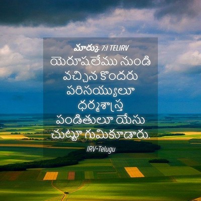 Picture 04 - మార్కు 7:1 TELIRV - యెరూషలేము నుండి - Bible Verse Picture