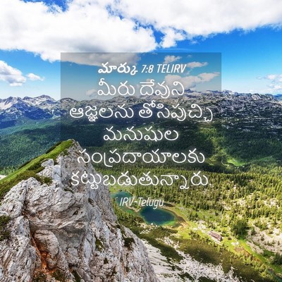 Picture 04 - మార్కు 7:8 TELIRV - మీరు దేవుని - Bible Verse Picture