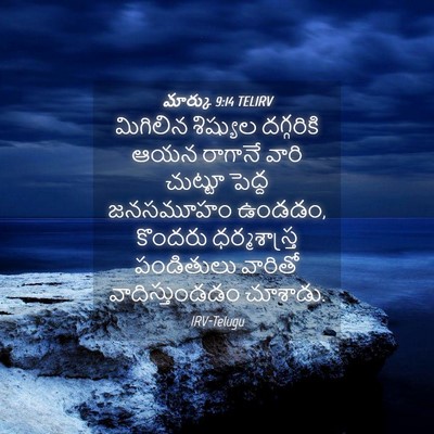 Picture 04 - మార్కు 9:14 TELIRV - మిగిలిన శిష్యుల - Bible Verse Picture
