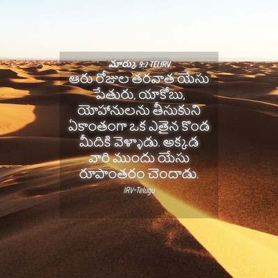 Picture 04 - మార్కు 9:2 TELIRV - ఆరు రోజుల తరవాత - Bible Verse Picture