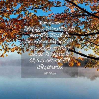 Picture 04 - మీకా 1:16 TELIRV - నీకిష్టమైన పిల్లల - Bible Verse Picture