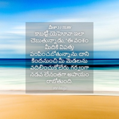 Picture 04 - మీకా 2:3 TELIRV - కాబట్టి యెహోవా - Bible Verse Picture