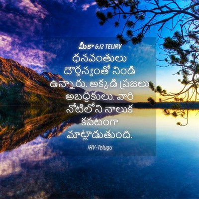 Picture 04 - మీకా 6:12 TELIRV - ధనవంతులు - Bible Verse Picture