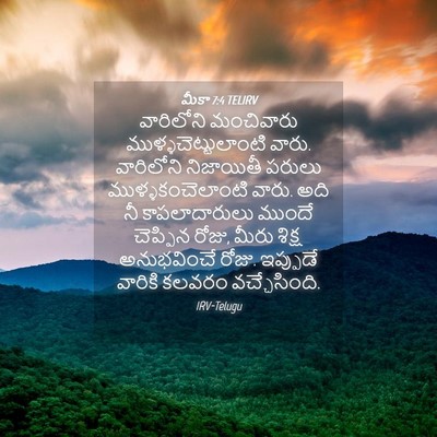 Picture 04 - మీకా 7:4 TELIRV - వారిలోని మంచివారు - Bible Verse Picture