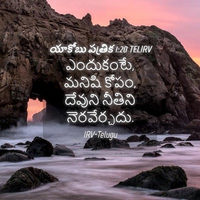 Picture 04 - యాకోబు పత్రిక 1:20 TELIRV - ఎందుకంటే, మనిషి - Bible Verse Picture
