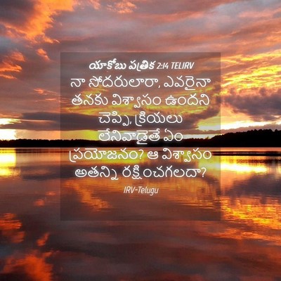 Picture 04 - యాకోబు పత్రిక 2:14 TELIRV - నా సోదరులారా, - Bible Verse Picture