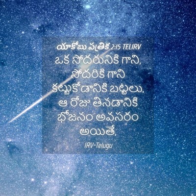 Picture 04 - యాకోబు పత్రిక 2:15 TELIRV - ఒక సోదరునికి గాని, - Bible Verse Picture