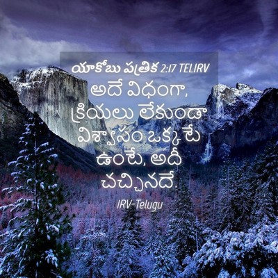 Picture 04 - యాకోబు పత్రిక 2:17 TELIRV - అదే విధంగా, - Bible Verse Picture