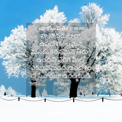 Picture 04 - యాకోబు పత్రిక 3:1 TELIRV - నా సోదరులారా, - Bible Verse Picture