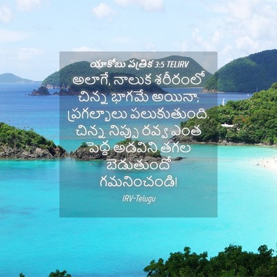 Picture 04 - యాకోబు పత్రిక 3:5 TELIRV - అలాగే, నాలుక - Bible Verse Picture