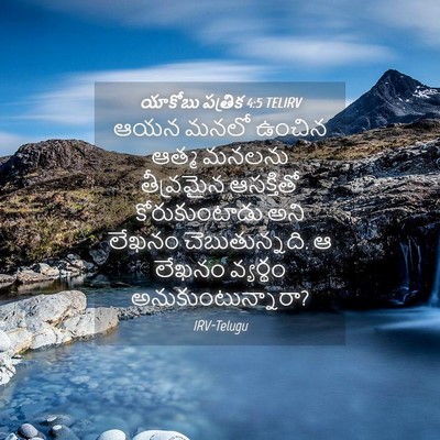 Picture 04 - యాకోబు పత్రిక 4:5 TELIRV - ఆయన మనలో ఉంచిన - Bible Verse Picture